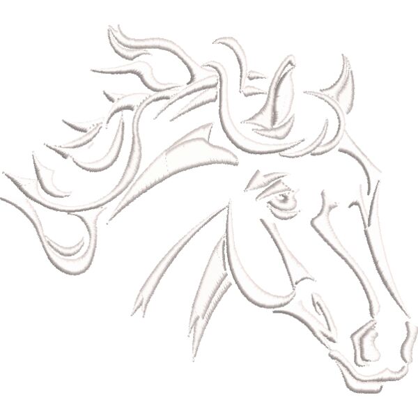 Pferd 6 Weiß Miniaturansicht