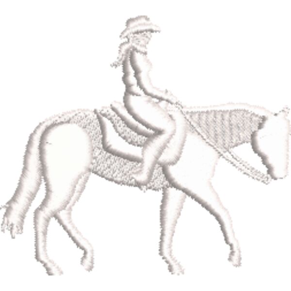 Pferd mit Reiter 10 Weiß Miniaturansicht