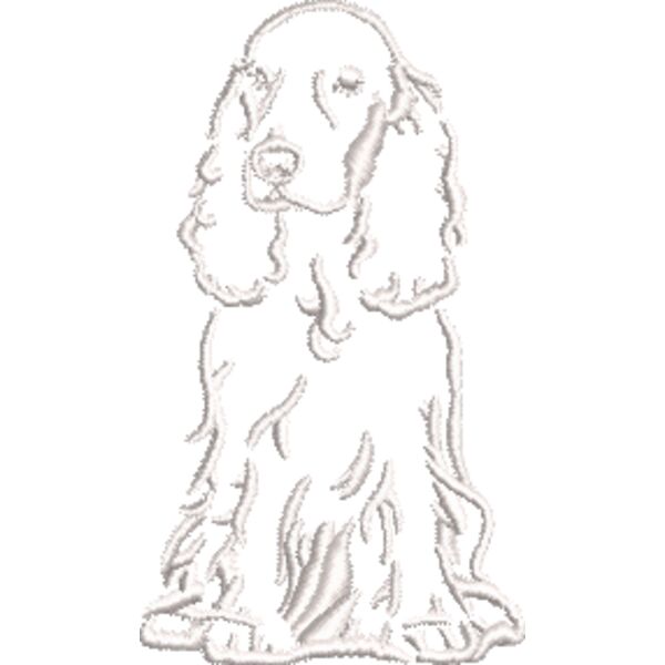 Cocker Spaniel 3 Weiß Miniaturansicht