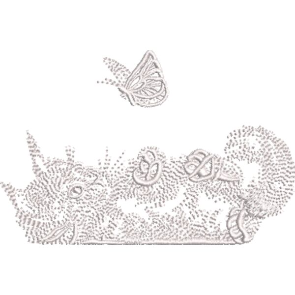 Katze spielt mit Schmetterling 7 x 10 cm Weiß Miniaturansicht