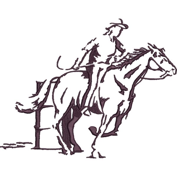 Pferd mit Reiter 6 Schwarz Miniaturansicht